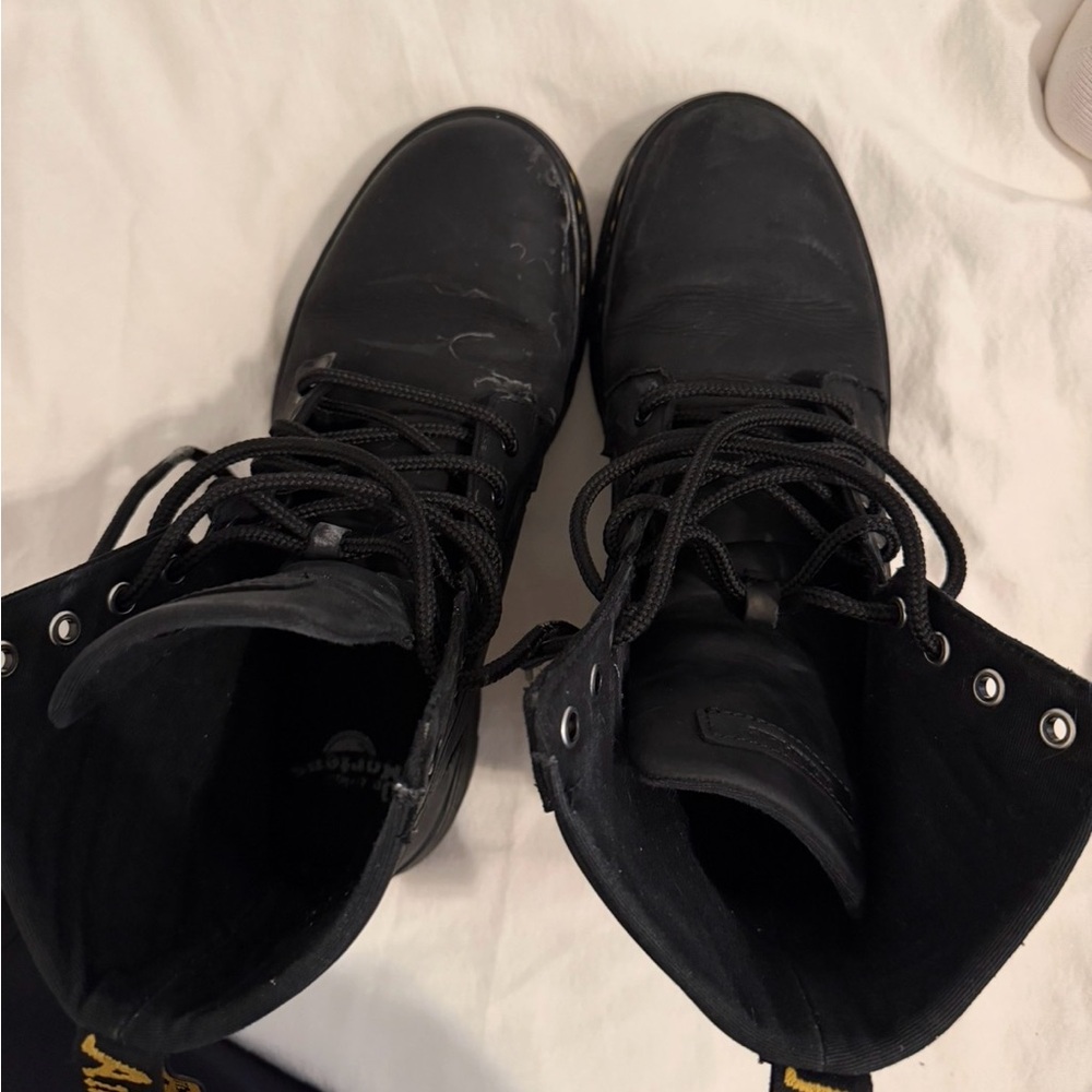 Well worn Women’s Dr. Marten Black Lace Up Boots